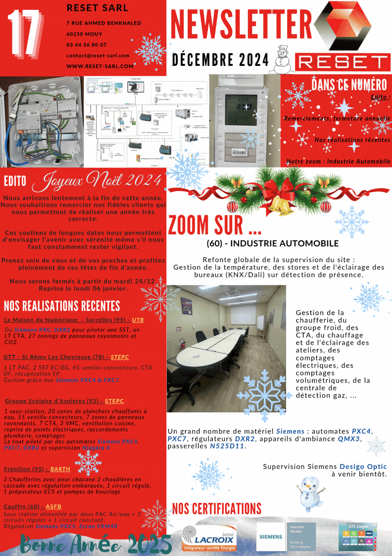 Newsletter n 17 decembre 2024